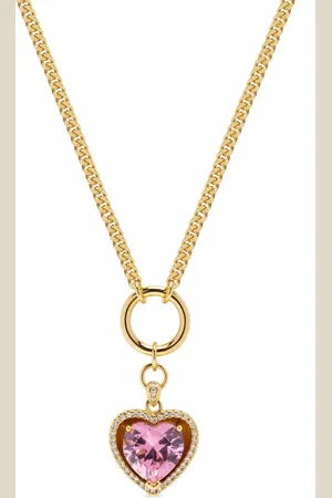 Nialaya Collar bañado en oro con dije de corazón