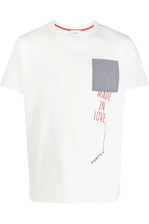 Ports V Camisa con logo bordado y cuadros estampados