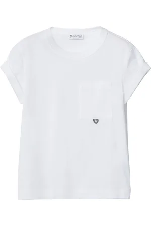 Brunello Cucinelli Playera con ribete de cadena