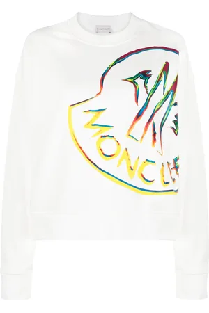 Moncler Sudadera con cuello redondo y logo estampado