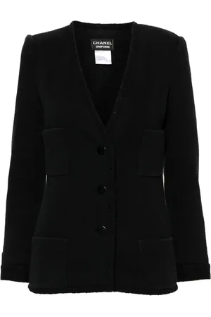 CHANEL Blazer con capitonado de rombos 1990