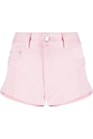 MUGLER Shorts de mezclilla con panel en contraste