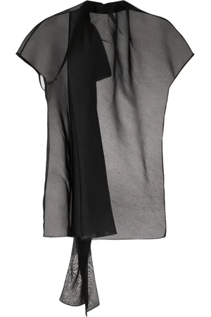 Khaite Blusa de seda transparente