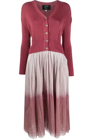 Jean Paul Gaultier Vestido midi con paneles tejidos 1991
