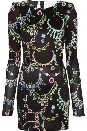 John Richmond Vestido corto con motivo de joya