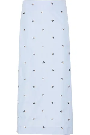 RIER Falda midi con bordado floral