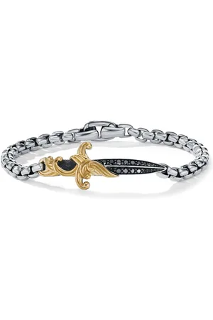 David Yurman Pulsera Waves Dagger en oro amarillo de 18kt y plata de ley (5mm)