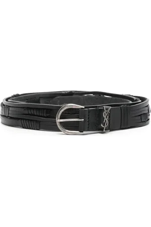 Saint Laurent Cinturón con placa Cassandre