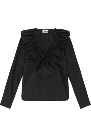 Ganni Blusa con volantes