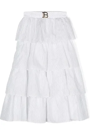 Balmain Falda con motivo de rayas