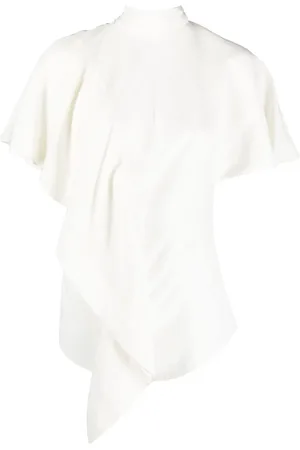 Colville Blusa con cuello vuelto y detalle de volantes