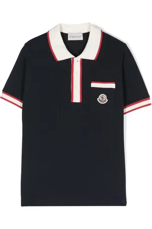 Moncler Playera tipo polo con aplique del logo