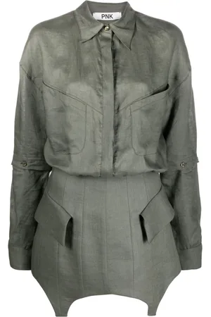 PNK Vestido camisero manga larga
