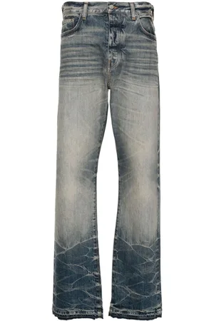 AMIRI Jeans rectos con dobladillo suelto