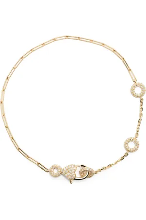 YVONNE LÉON Pulsera Solitaire Donuts en oro amarillo de 18kt con diamantes
