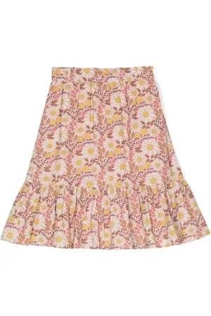 BONTON Falda con volantes y estampado floral