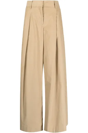 TWP Pantalones acampanados con pinzas
