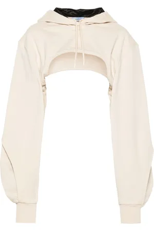 MUGLER Hoodie con mangas farol