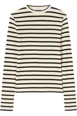 Jil Sander Playera con rayas estampadas