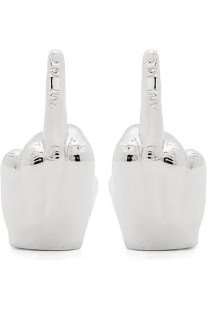 Y / PROJECT Aretes con forma de mano