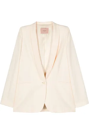 Twin-Set Blazer con botones y solapas de esmoquin