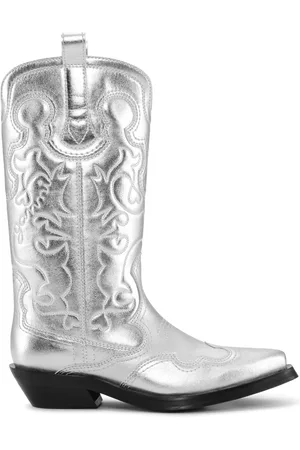 Ganni Botas Western con tacón de 40mm