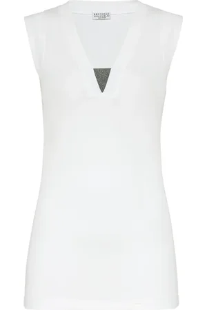 Brunello Cucinelli Camiseta con cuello en V
