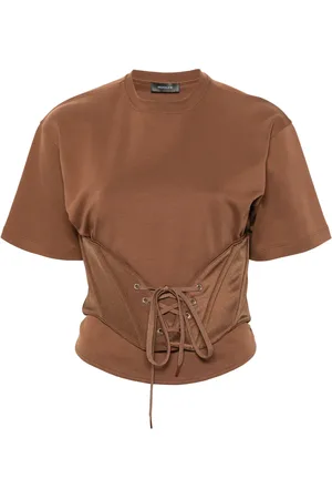 MUGLER Playera estilo corset