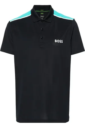 HUGO BOSS Playera tipo polo con logo estampado