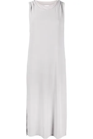 Izzue Vestido midi sin mangas con cuello redondo
