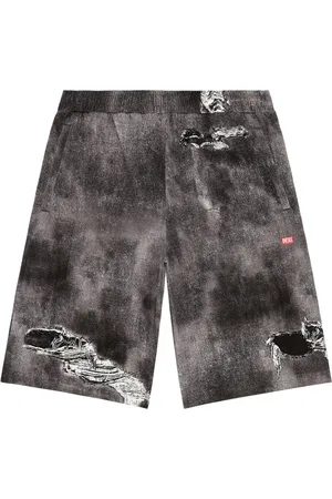 Diesel Shorts deportivos con estampado envejecido