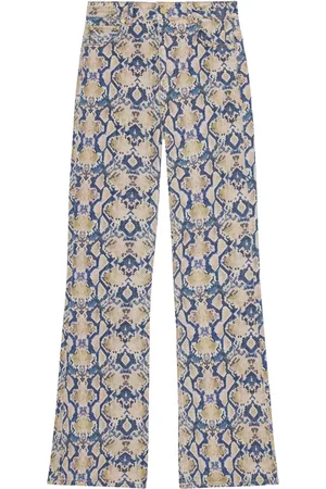 Ganni Jeans rectos con estampado gráfico