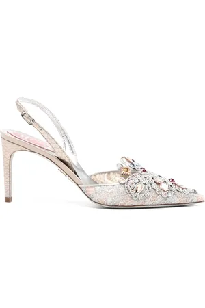 RENE CAOVILLA Mules con detalles de strass y tacón 70mm