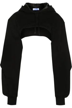 MUGLER Hoodie con mangas farol