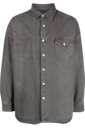 FIVE CM Camisa de mezclilla con hombros caídos
