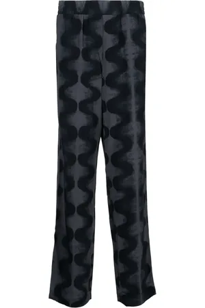 Alexander McQueen Pantalones rectos con estampado abstracto