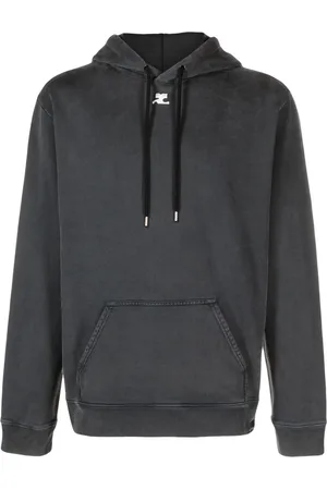 Courrèges Hoodie con logo bordado