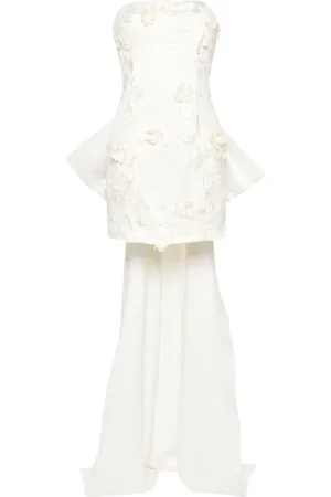 ROTATE Vestido corto de tul con aplique de flor
