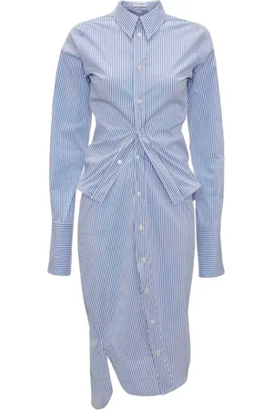 J.W.Anderson Vestido camisero a capas con motivo de rayas