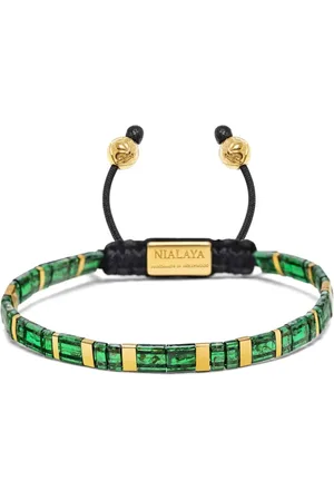 Nialaya Pulsera bañada en oro con cuentas