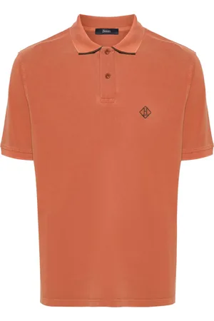 HERNO Playera tipo polo con logo bordado