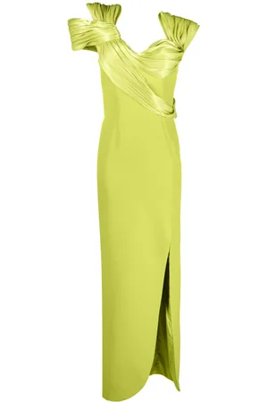 Gaby Charbachy Vestido largo con espalda drapeada