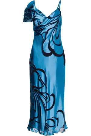 Alberta Ferretti Vestido midi con estampado floral