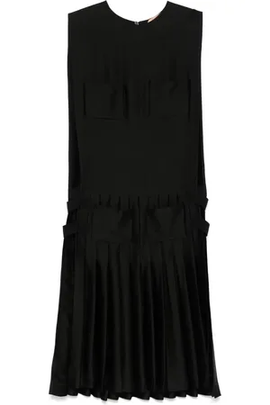 Nº21 Vestido midi con detalle de pliegues