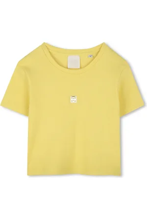 Givenchy Playera tejida de canalé con placa del logo