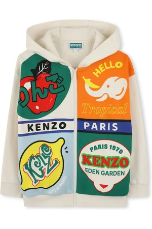 Kenzo Hoodie con cierre y logo estampado