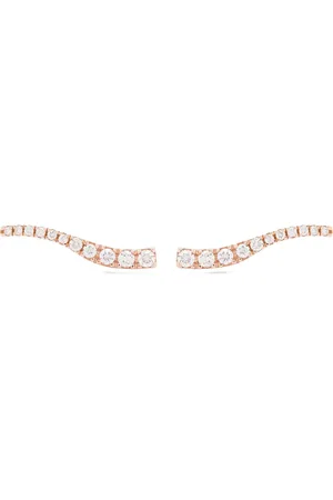 GOLD Aretes Sasa Crawler en oro rosa de 18kt con diamante