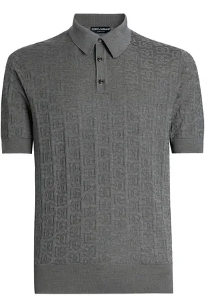 Dolce & Gabbana Playera tipo polo con logo en jacquard
