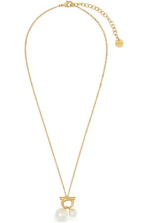 Salvatore Ferragamo Collar con doble perla