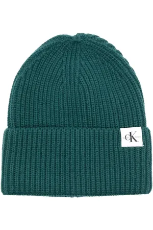 Calvin Klein Gorro tejido de canalé con parche CK